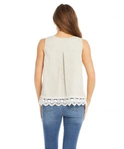 Karen Kane Lace Hem Top Clothing