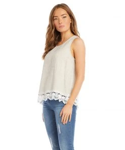 Karen Kane Lace Hem Top Clothing