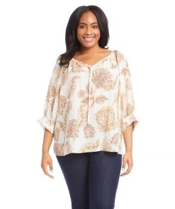 Karen Kane Plus Size Blouson Sleeve Top