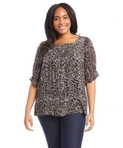 Karen Kane Plus Size Square Neck Top New Arrivals