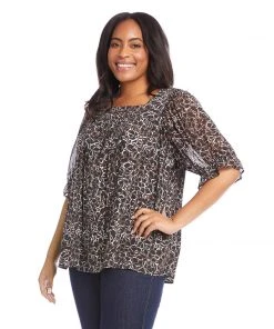 Karen Kane Plus Size Square Neck Top New Arrivals