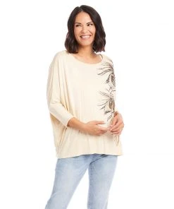 Karen Kane Tops Peacock Feather Top