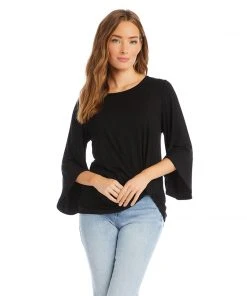 Karen Kane Tops Flare Sleeve Pick Up Top
