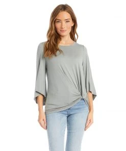 Karen Kane Flare Sleeve Pick Up Top