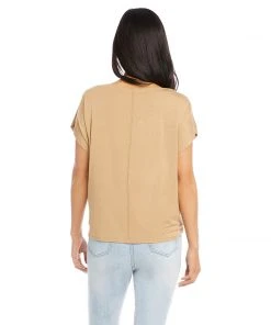 Karen Kane Boatneck Tie Front Top