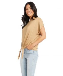 Karen Kane Boatneck Tie Front Top
