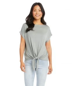 Karen Kane Boatneck Tie Front Top New Arrivals