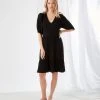 Karen Kane Poof Sleeve Tiered Dress