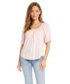 Karen Kane Knit Peasant Top Clothing