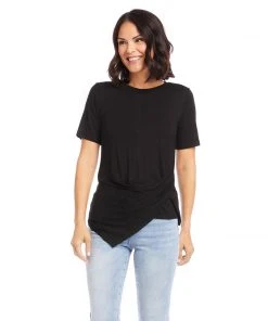 Karen Kane Petite Size Side Drape Top
