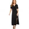 Karen Kane Petite Size Faux Wrap Midi Dress Clothing