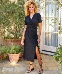 Karen Kane Clothing Faux Wrap Midi Dress