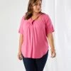 Karen Kane Plus Size Cut Out Shirttail Top