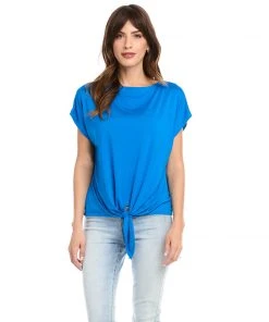Karen Kane Boatneck Tie Front Top