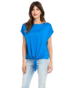 Karen Kane Boatneck Tie Front Top