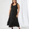 Karen Kane Plus Size Tiered Midi Dress Dresses