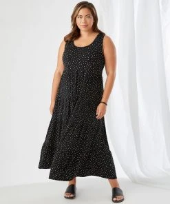 Karen Kane Plus Size Tiered Midi Dress Dresses