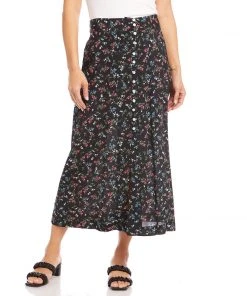 Karen Kane Button Front Skirt