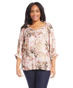 Karen Kane Plus Size Blouson Sleeve Top
