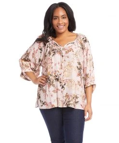 Karen Kane Plus Size Blouson Sleeve Top
