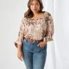 Karen Kane Plus Size Blouson Sleeve Top