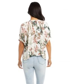 Karen Kane Clothing Short Sleeve Peasant Top