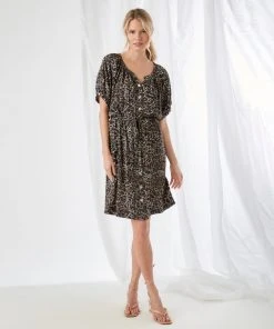 Karen Kane Short Sleeve Peasant Dress