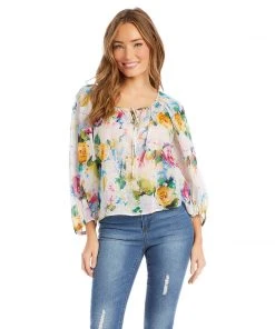 Karen Kane Peasant Top Clothing
