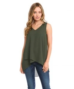 Karen Kane Layered V-Neck Tank