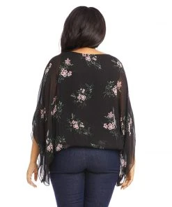 Karen Kane Plus Size Blouson Scarf Top