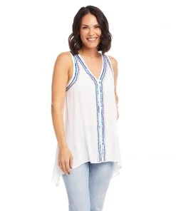 Karen Kane Beaded Tank Clothing