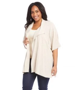 Karen Kane New Arrivals Plus Size Short Sleeve Jacket