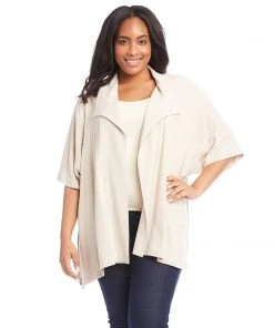 Karen Kane New Arrivals Plus Size Short Sleeve Jacket