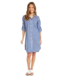 Karen Kane Stripe Shirtdress Clothing