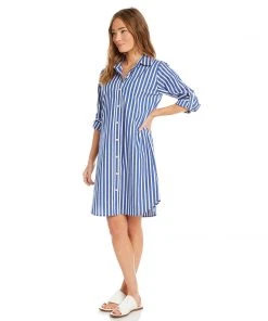 Karen Kane Stripe Shirtdress Clothing