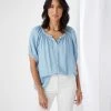 Karen Kane Short Sleeve Peasant Top Clothing