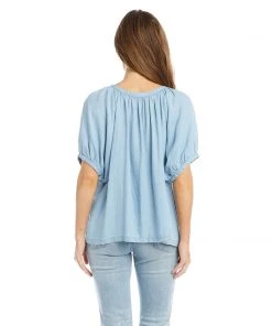 Karen Kane Short Sleeve Peasant Top Clothing
