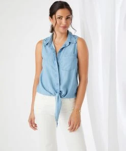 Karen Kane Sleeveless Tie-Front Top