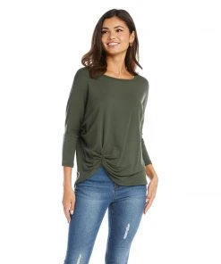 Karen Kane 3/4 Sleeve Pick Up Top