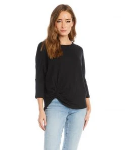 Karen Kane 3/4 Sleeve Pick Up Top Clothing