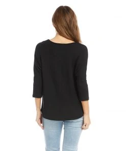 Karen Kane 3/4 Sleeve Pick Up Top Clothing