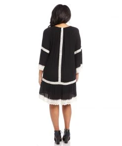 Karen Kane Plus Size Mixed Lace Dress