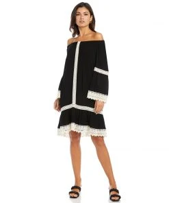 Karen Kane Mixed Lace Dress Clothing