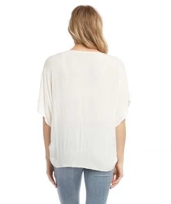 Karen Kane Rattan Buckle Twist Top Clothing