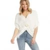 Karen Kane Rattan Buckle Twist Top Clothing