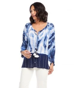 Karen Kane Clothing Button-Up Peasant Top