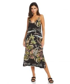 Karen Kane Side-Slit Midi Dress