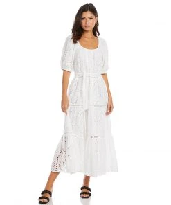 Karen Kane Tiered Eyelet Dress Clothing