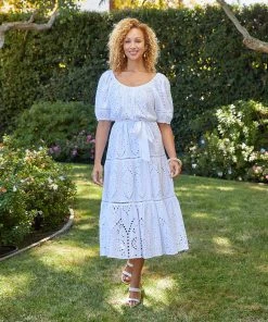 Karen Kane Tiered Eyelet Dress Clothing