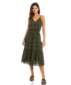 Karen Kane Tiered Midi Dress Clothing